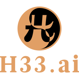 H33.ai badge logo — copper roundel with black H33 monogram above the H33.ai wordmark